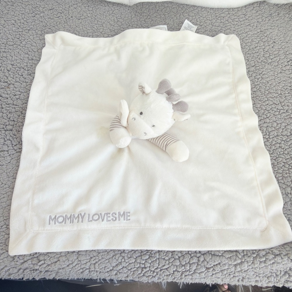 Carter's Giraffe Lovey Kids OS Cream Excellent Mommy Loves Me Security Blanket